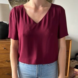 Babaton burgundy top